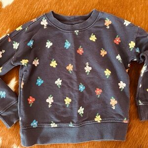 Hanna Andersson Floral Kids Sweatshirt - Multicolor on Navy